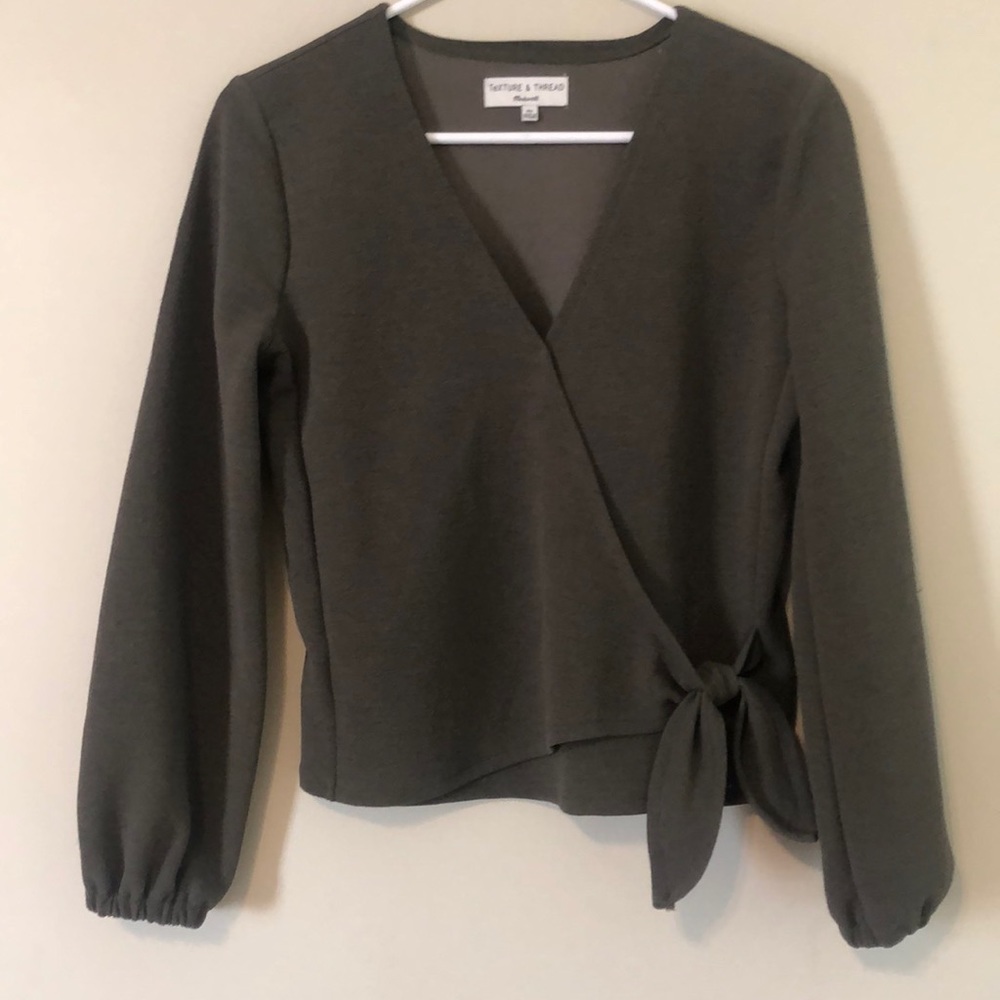 Madewell wrap front top